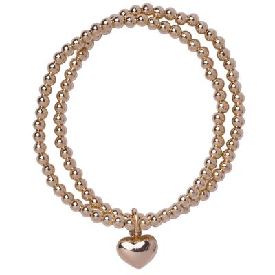 Emily Heart Pendant Multi-Row Bracelet DB1918K