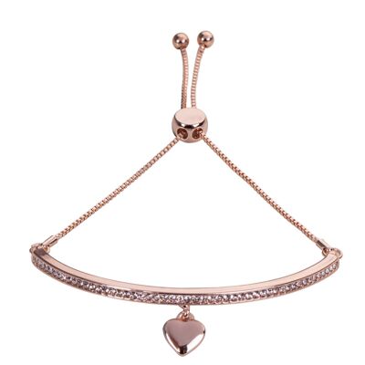 Bracciale con coulisse Keira Clear Crystals cuore DB1921S