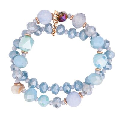 Pulsera Venus Gold con piedras semipreciosas y cristales naturales DB1926E