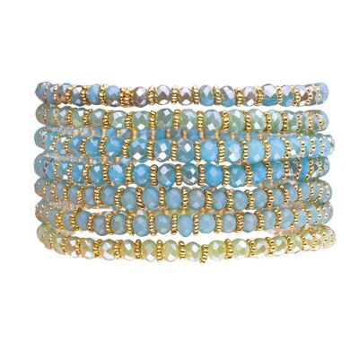 Bracciale multifilare naturale in cristallo d'oro di Venere DB1927F