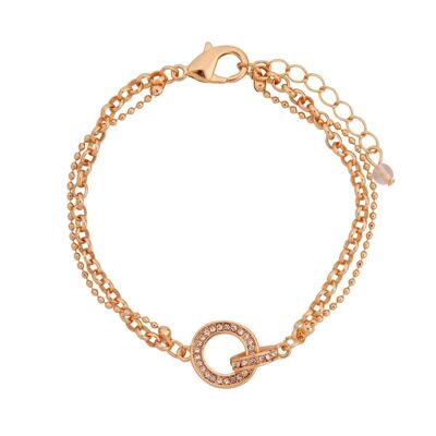 Bracelet à fermoir géométrique contemporain Kylie Crystal DB1935K