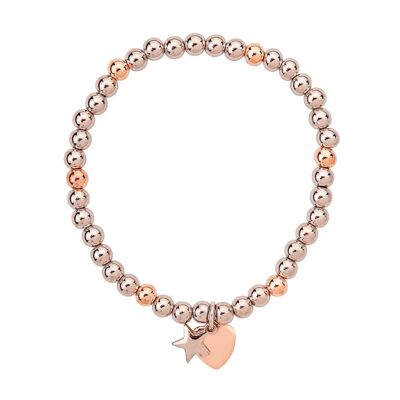 Emily Heart Star Elasticated Bracelet DB1942S