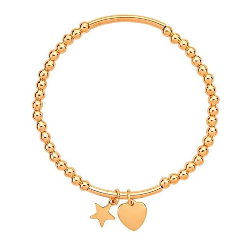 Emily Heart Star Elasticated Bracelet DB1947K