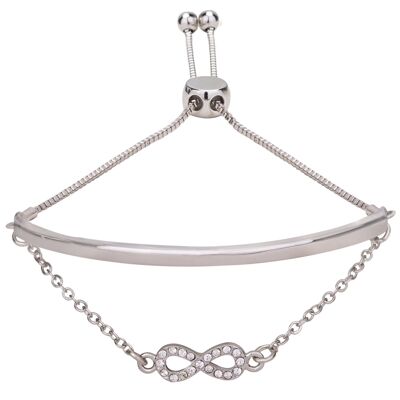 Keira Multi-Row Crystal Infinity Drawstring Bracelet DB1954S