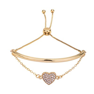 Keira Crystal Heart Bracciale con coulisse DB1956K