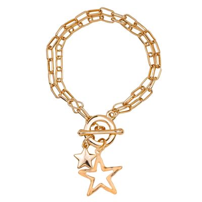 Eternal Star T-Bar Bracelet - Gold