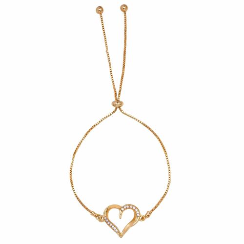 Sweetheart Crystal Heart Drawstring Bracelet DB1970K