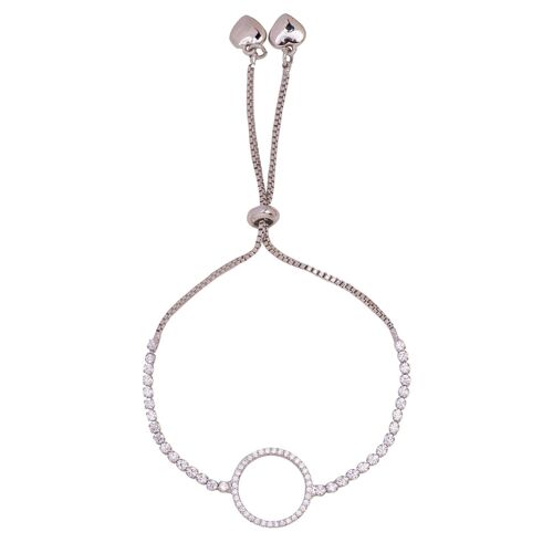 Keira Crystal Heart Drawstring Bracelet DB1971K