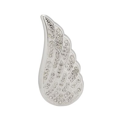 Seraphim Silver & Clear Crystal Angel Magnetic Brooch