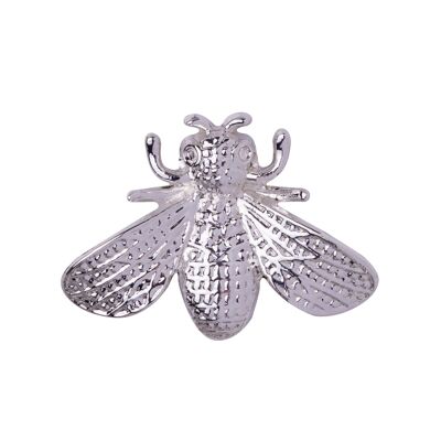 Broche magnétique abeille contemporaine en argent Cora