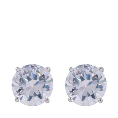 Ariana White Gold Plated & Crystal Stud Earrings DE0701A