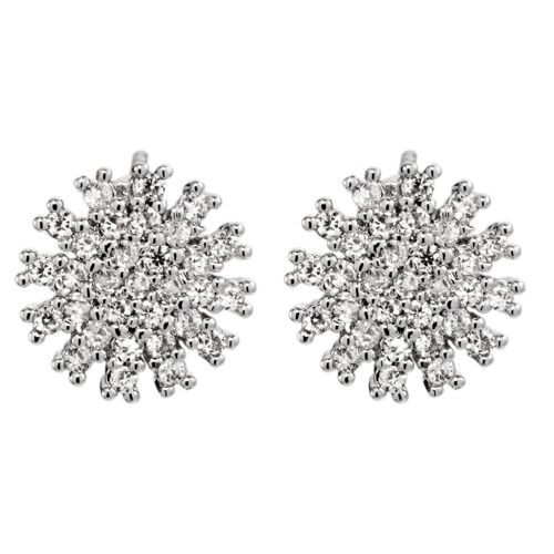 Keira White Gold Plated & Cubic Zirconia Cluster