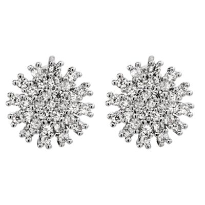 Keira White Gold Plated & Cubic Zirconia Cluster