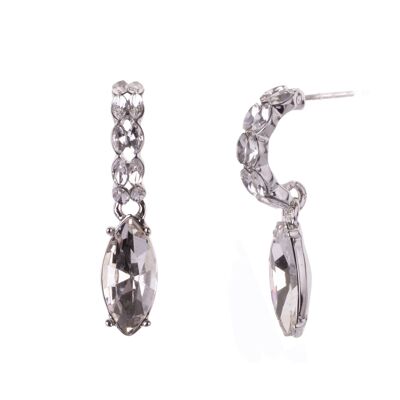 Ariana White Gold Plated & Clear CrystalsStud Earrings DE0798B
