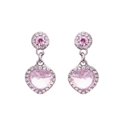 Ariana Clear Crystals Heart Stud Pendientes DE0799C