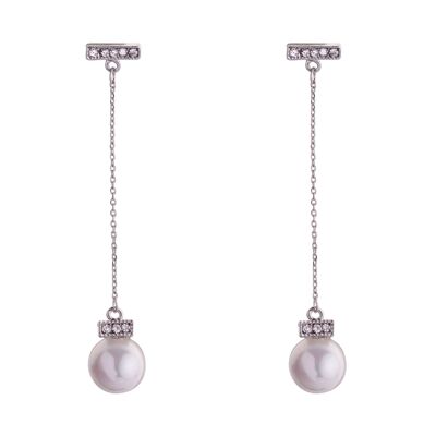 Audrey Clear Crystal Faux PearlsOhrstecker DE0811K