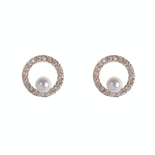 Keira Clear Crystals Stud Earrings DE0851B