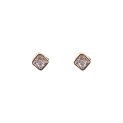 Aretes Keira con cristales transparentes DE0852B