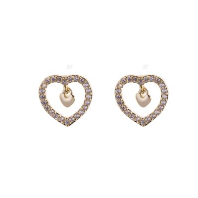 Keira Gold Plated & Crystal Stud Earrings DE0853A