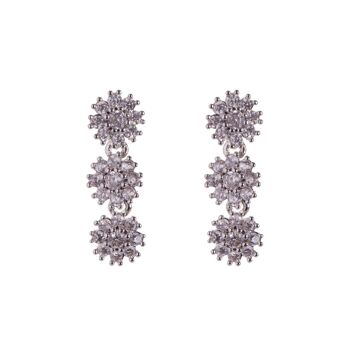 Boucles d'oreilles contemporaines Keira Clear Crystals