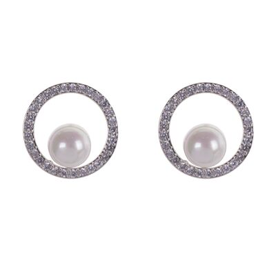 Audrey Crystal & Faux Pearls Contemporary DE0860A
