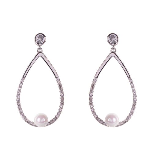 Audrey Crystal & Faux Pearls Contemporary DE0861A