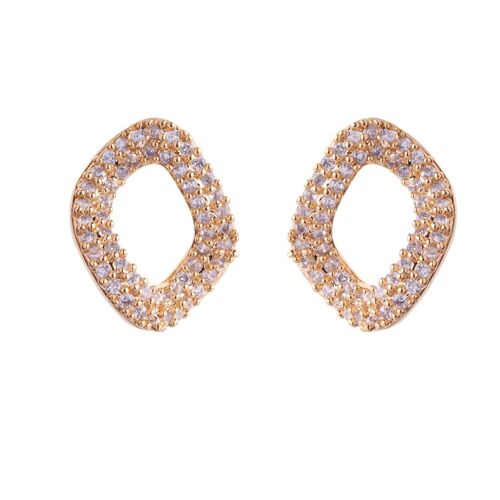 Kylie Gold Plated & Crystal Stud Earrings DE0868A