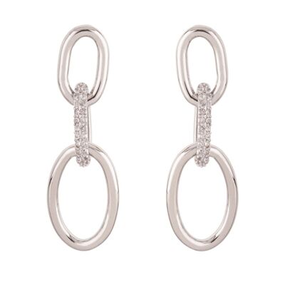 Orecchini Alesha a maglia cubica con zirconi placcati in oro DE0936A