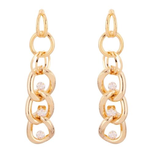 Alesha Gold Plated Cubic Zirconia Post Earrings DE0939A