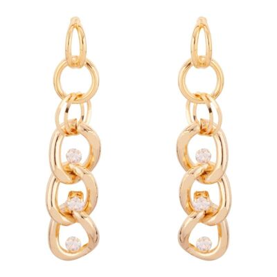 Alesha Gold Plated Cubic Zirconia Post Earrings DE0939A