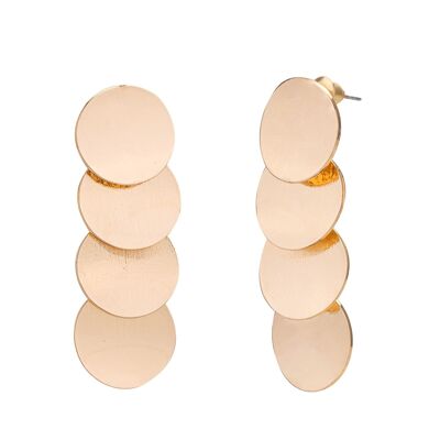 Geo Geometric Post Earrings - Gold