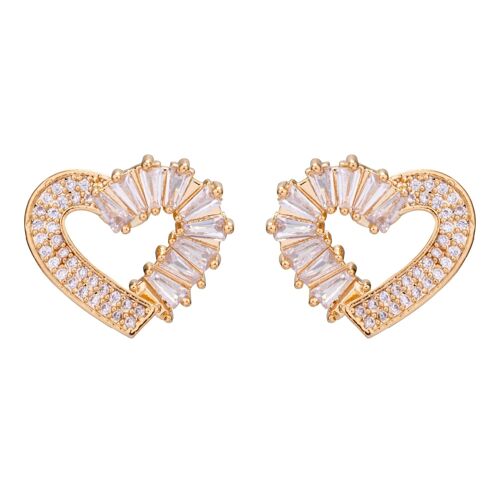 Sweetheart Crystal Heart Stud Earrings DE0954K