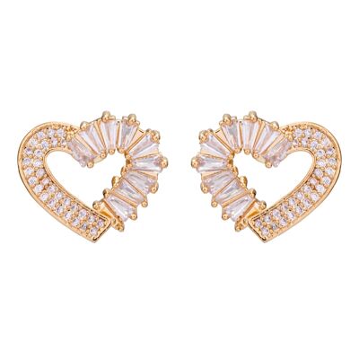 Sweetheart Crystal Heart Stud Pendientes DE0954K