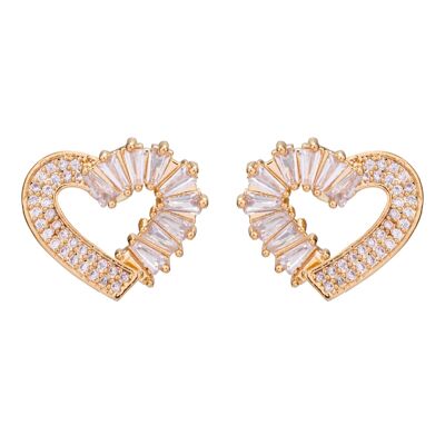 Sweetheart Crystal Heart Stud Earrings DE0954K