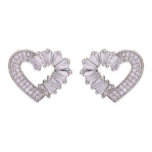 Sweetheart Crystal Heart Stud Earrings DE0954S