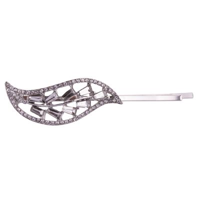 Kylie Silver Clear Crystal Contemporary Slide Hair Accessories