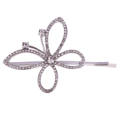 Kylie Silver Clear Crystal Contemporary Animal Slide Hair Accessories