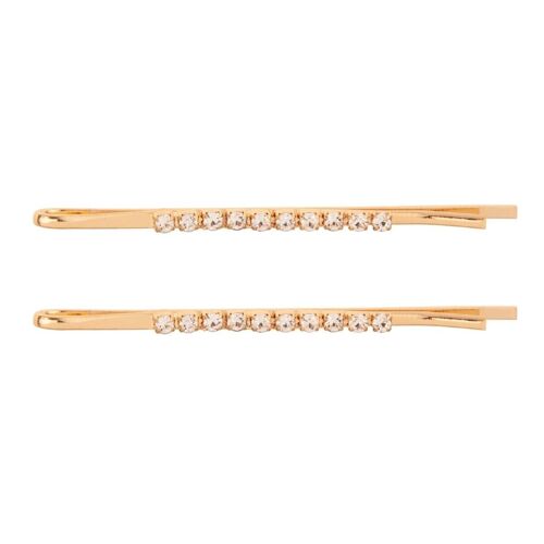 Kylie Gold Crystal Contemporary Set Slide Hair Accessories
