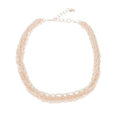 Crochet Necklace - Silver DN0881S