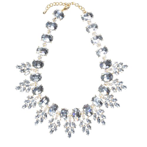 Elizabeth Crystal Statement Party Short Necklace DN0920