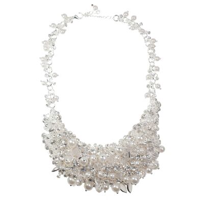 Collar llamativo de perlas de imitación Audrey DN0975A