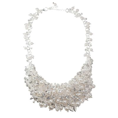 Collier déclaration Audrey fausses perles DN0975A