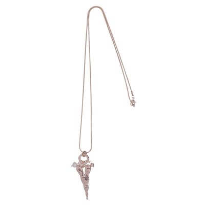 Audrey Cream Fresh Water Pearls Heart Pendant Necklace DN1418K