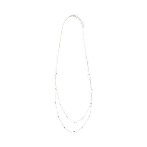 Aura Star Multi-Row Necklace - Silver & Gunmetal Black