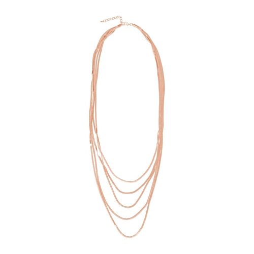 Donna Multi-Row Necklace - Rhodium Silver DN1485S