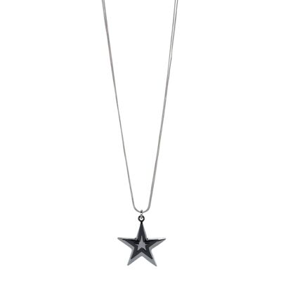 Eternal Star Halskette mit Anhänger - Silber & Gunmetal Black