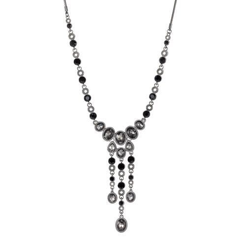 Edith Crystal & Cut Glass Mid-Length Necklace DN1559