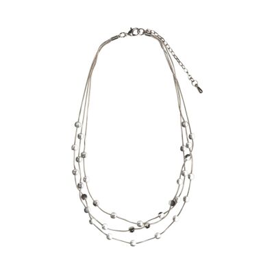 Eternal Multi-Row Necklace - Rhodium Silver