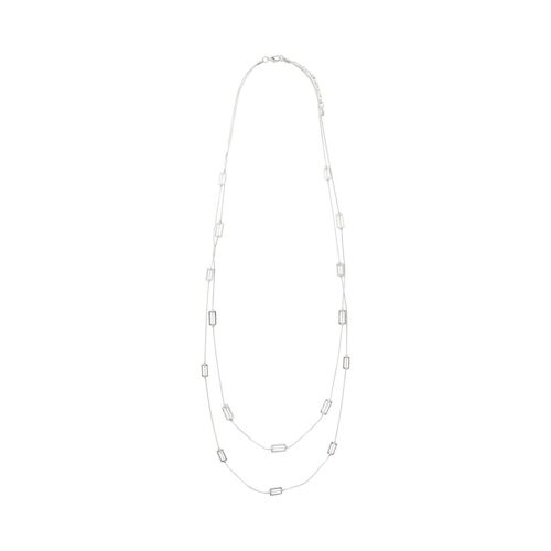 Aura Multi-Row Necklace - Matt Silver
