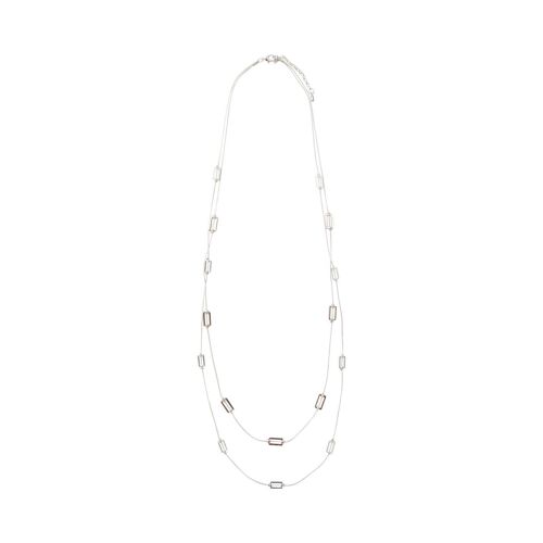Aura Multi-Row Necklace - Rhodium Silver